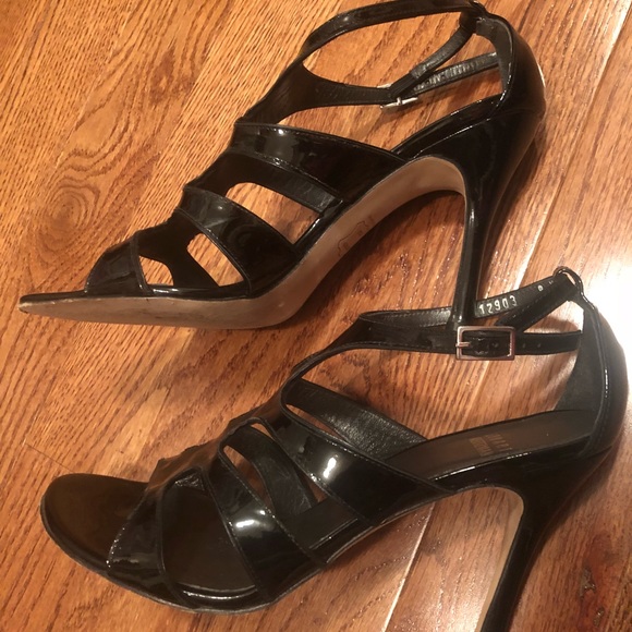 Stuart Weitzman Black Patent Leather Heels 8 - Picture 2 of 7